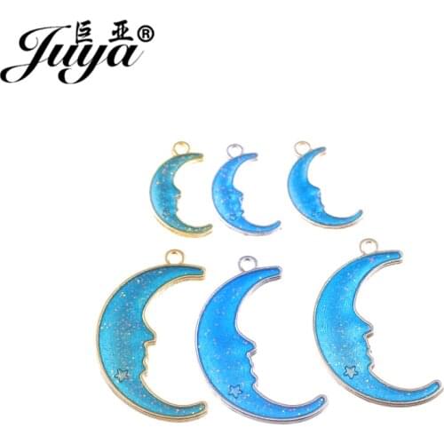 10pcs/lot 11x19mm Alloy Planets And Moon Enamel Charms Pendant For Women Pendant Necklace Bracelet DIY Jewelry Making Accessorie