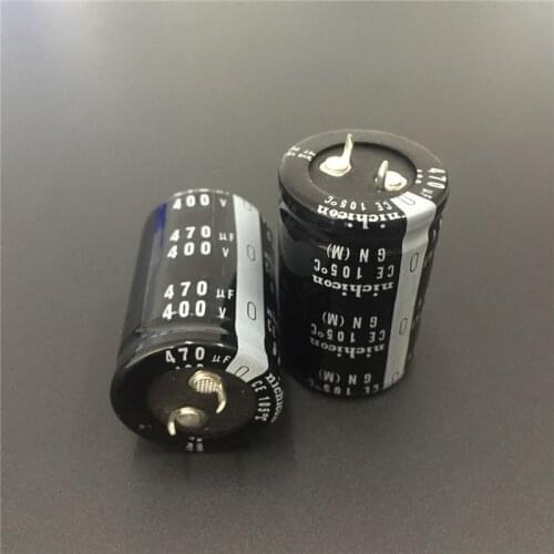 2pcs 470uF 400V NICHICON GN Series 30x45mm High Quality 400V470uF Snap-in PSU Aluminum Electrolytic Capacitor
