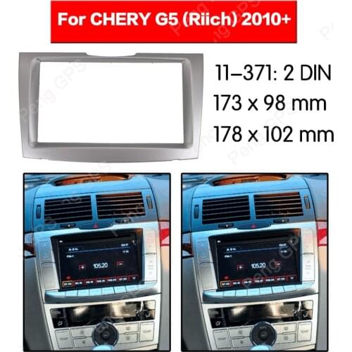 2 Din Car Radio DVD Fascia Frame Mount Refitting Kit Panel For CHERY G5 (Riich) 2010+ trim CD ABS Bezel Dash Surround ABS