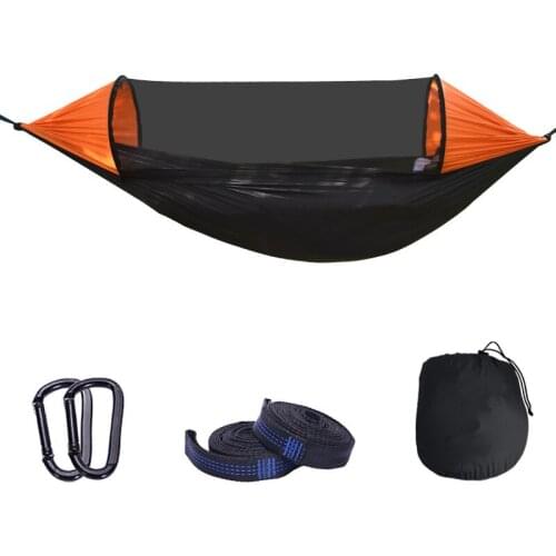 Automatic Camping Hammock Tent With Mosquito Hanging Net Multi Use Swing Shade Chair Nylon Portable Outdoor Sleeping Bed X371A