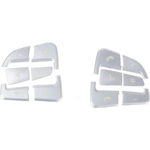 Car Styling Steering Wheel Button Covers Trim Stickers For Mercedes Benz GLC A C Class W205 X253 CLA C177 GLA X156 Accessories