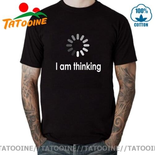 Tatooine Hip Hop Mens T Shirts Summer Brand Casual O-Neck Short Sleeve T-shirt Mens I'm Thinking Funny Printing Mens Tee Shirt