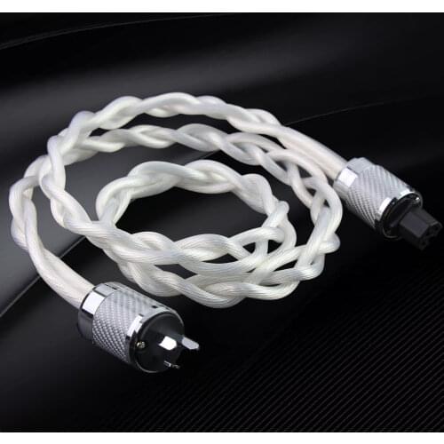 HIFI power cord 5NOCC single crystal silver audio amplifier amplifier hifi national US AU EU power cable
