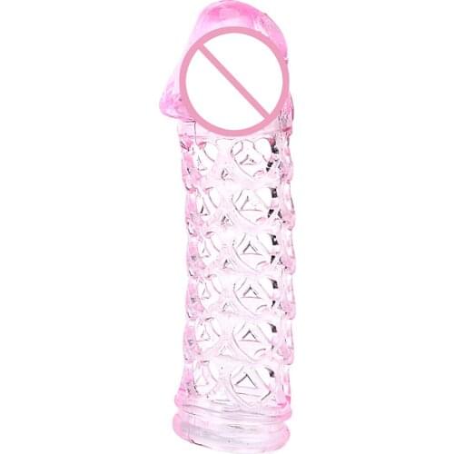 IKOKY Cock Ring Reusable Condom Heart-shaped Delay Ejaculation Silicone Penis Ring Sex toys for Men Male Penis Sleeve