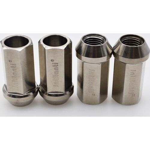 Silver M14*1.5*45 full hex Light weight Gr5 titanium lug nut