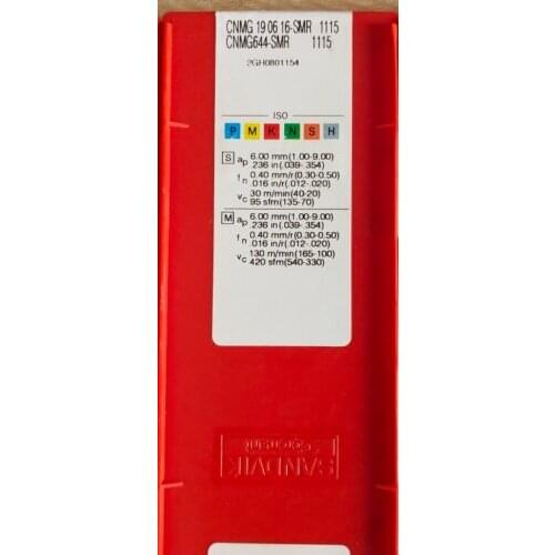 10PCS CARBIDE INSERT CNMG 190616-SMR 1115