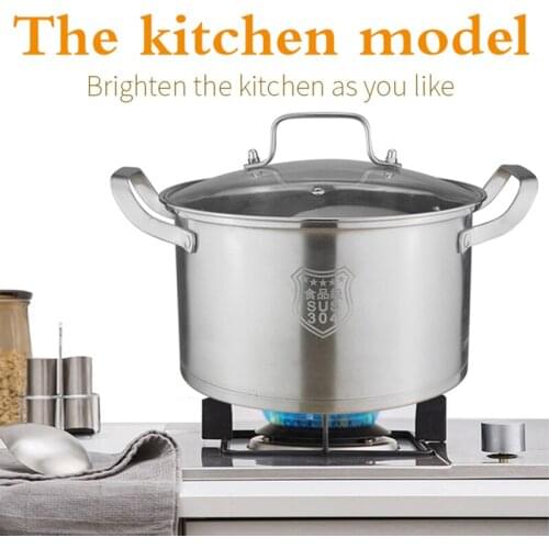 304 stainless steel 2.9L soup pot with lid Thick style composite bottom Double Bottom Soup Pot Stoves general European style 20