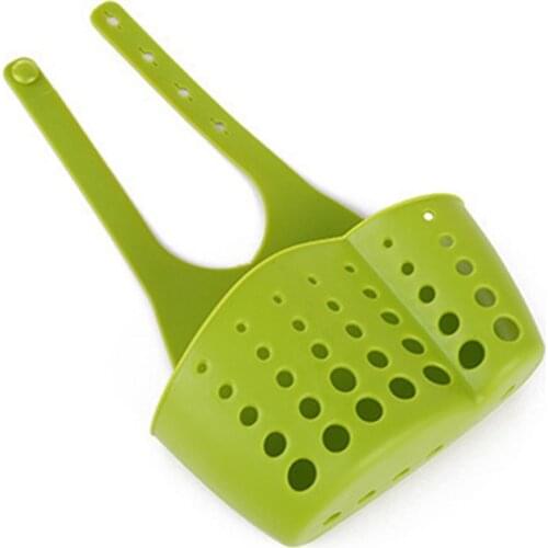 Kitchen Sink Drain Basket Adjustable Snap Button Type Hanging Drain Basket Dish Cloth Sponge Holder Storage Basket