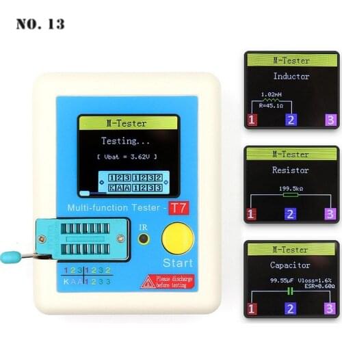 LCR-T7 Transistor Tester TFT Diode Triode Capacitance Meter LCR ESR Meter NPN MOSFET IR Multifunction Tester Multimeter Tools