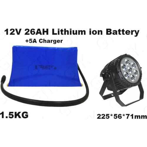 Lithium ion battery 12v 26ah li ion bateria for golf Track detector Stage light monitor Oxygenerator Electronic balance POS LED