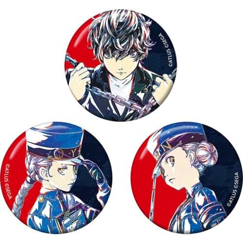 Persona 5 Anime Game P5 Goro Akechi Joker Ren Amamiya Lavenza Metal Badge Brooch Pins
