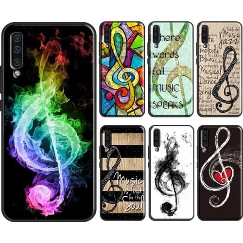 Music Note Musical Treble Clef Soft Case For Samsung A21S A20e A10 A20 A40 A50 A70 A12 A52 A11 A31 A41 A51 A71 M31 Coque