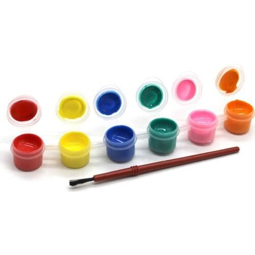 6-colour Graffiti Watercolour Pigments Kindergarten DIY Art Painting Oil Painting Colour-filling Acrylic Pigments with Brushes