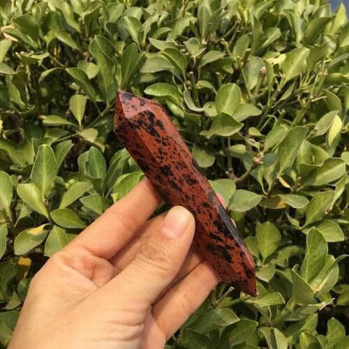 Natural Red Obsidian polished stone crystal Double Terminated points