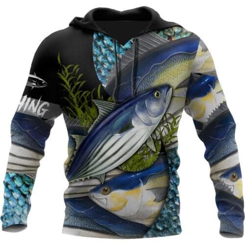 New brand new Hoodie salt water fishing close fitting 3D printing mens zipper Hoodie Sweatshirt