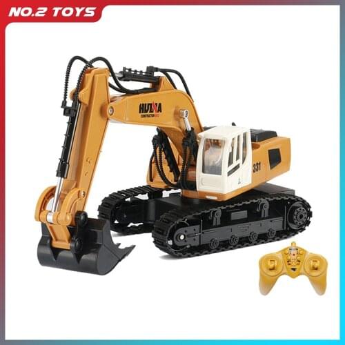 HUINA 1/16 RC Truck RC Excavator Car Caterpillar Tractor Engineering Model Car Construction Vehicles Toys For Boys