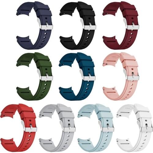 For Samsung Galaxy Watch4 40mm 44mm/Watch4 Classic 42 46mm Smart Watchband Bracelet Sports Strap 20mm Replacement Silicone Band