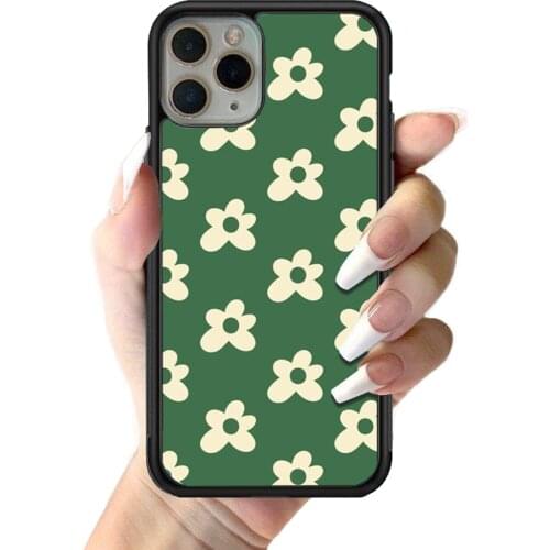 Green golf flower Phone Case for iPhone 12 mini 11 pro XS Max X XR 6 7 8 plus SE20 High quality TPU silicon cover