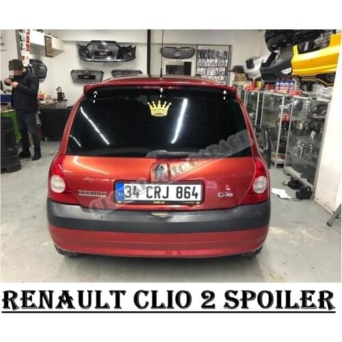 For Renault Clio 2 Hatchback Spoiler 1998-2005 Auto Accessory Universal Spoilers Car Antenna Car Styling Diffüser Flaps Splitter