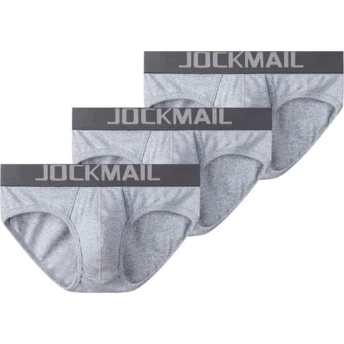 JOCKMAIL 3PCS/Lot Sexy men underwear breathable Thread cotton mens briefs Shorts cueca gay underwear calzoncillos hombre slip