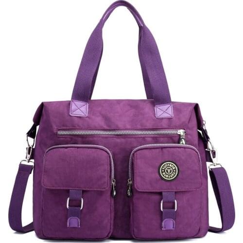 Women Handbags 2021 New Spring Multi-Pocket Mummy Bag Large Capacity Travel Bags Waterproof Nylon Female Shoulder Bag Sac A Main