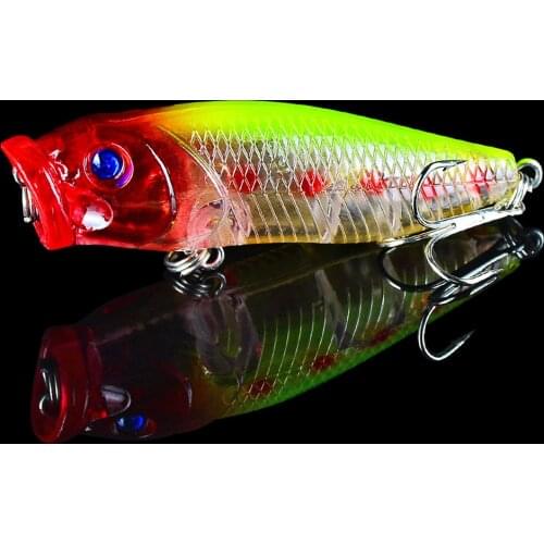 1PCS 6.5cm 9.2g Wobbler Popper Fishing Lure Hard Bait Treble Hooks Carp Fishing Isca Artificial Fly Fishing Lures Tackle