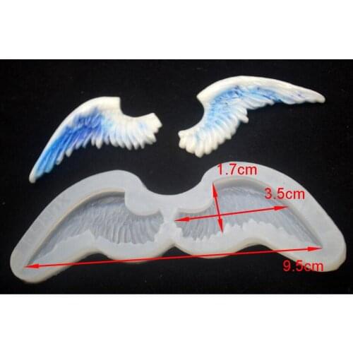 1pcs Angel Wings Silicone Mold for Epoxy Resin Jewelry tools Making DIY Hand Craft Mobile Phone Case accessories Crystal Mold