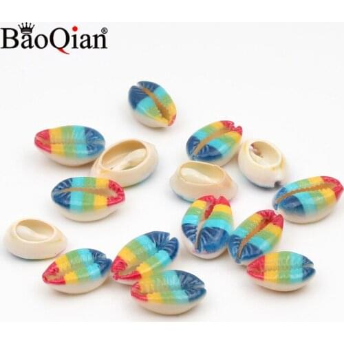 10Pcs 10-20mm Rainbow Natural Sea Shells Beach Conch Crafts DIY Home Decoration For Handmade Jewelry Seashells Embellishment