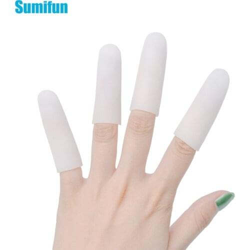 2Pcs White Fingers Protector Silicone Gel Tube Little Toe Corn Blister Protect Sleeve Cover Toe Separators Hand Foot Care Tool
