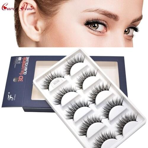 5 Pairs Eyelash-Extensions 3D Mink Eyelashes Faux Make Up Lashes Thick Fluffy Natural Eyelash Full Volum Silk Eyelashes