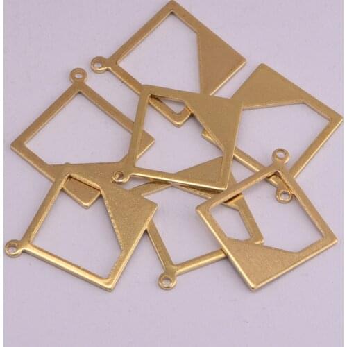5pcs/lot zhu ru copper 17.8mm Charms Hollowed quadrilateral window shape Pendants Jewelry Making DIY Handmade Craft