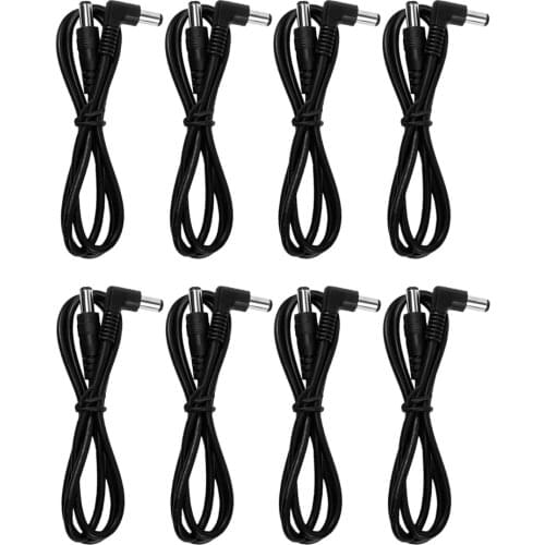 8 PCS Guitar Pedal Power Cord DC 5.5 x 2.1mm Effect Power Cord Cables Electric Guitar Piano Accessories Keyboard