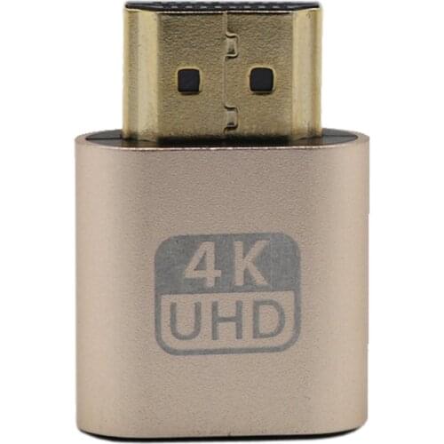 1pcs VGA Virtual Display Adapter HDMI-compatible DDC EDID Dummy Plug Display Emulator Video card Lock plate Support 1920x1080P