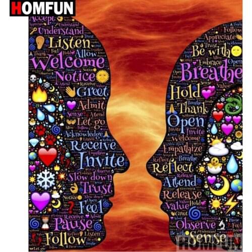 HOMFUN Full Square/Round Drill 5D DIY Diamond Painting "Character person" 3D Diamond Embroidery Cross Stitch Home Decor A19707