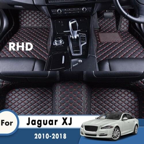 RHD Car Floor Mats For Jaguar XJ 2018 2017 2016 2015 2014 2013 2012 2011 2010 Carpets Custom Auto Accessories Interior Foot Pads