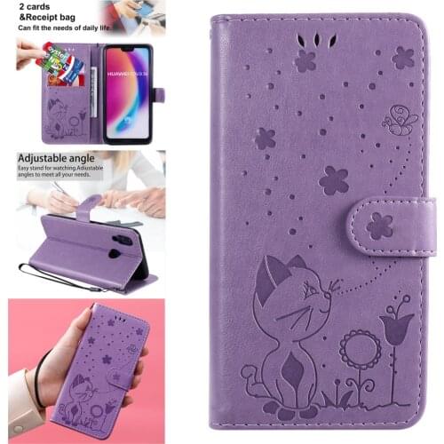 Mem Cases For cover Huawei P20 Pro Flower PU Leather Wallet Phone Shell Half-Wrapped Case sFor Etui Ascend para P20 Lite Ajax