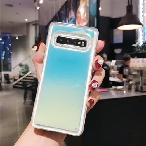 S20+ Novelty Luminous Phone Case Fluorescent color For Samsung S8 S9 S10Plus Note10pro 8 S10lite Cover Full Shell Protection