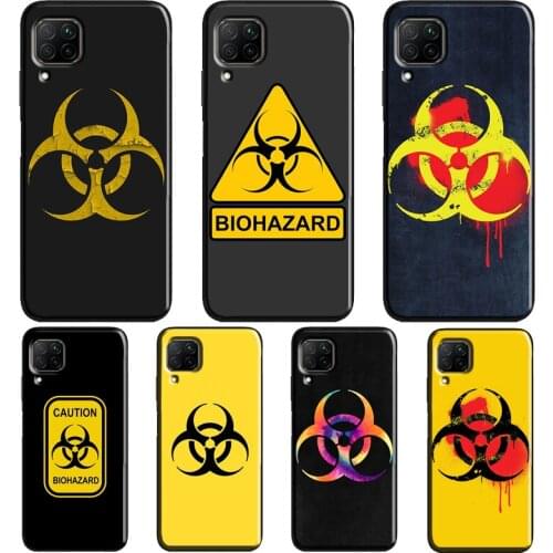 Biohazard Symbol Logo Case For Huawei P30 Lite P20 P40 Pro Mate 20 P Smart 2021 2019 Nova 5T Honor 9X 8X 10i 8A