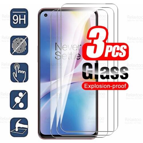 For OnePlus Nord2 5G Glass 3pcs Tempered Protective Glass One Plus Nord 2 1+Nord2 6.44" Screen Protector Safety Armor Phone Film