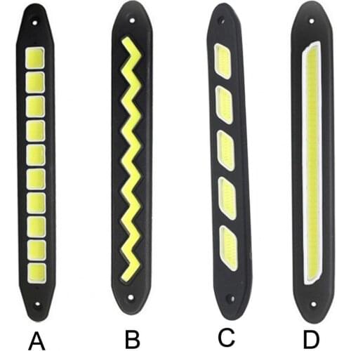 2Pcs Daytime Running Light Flexible COB Silicone 12V LED DRL Fog Driving Dome Interior Lamp for Car ходовые огни для авто дхо