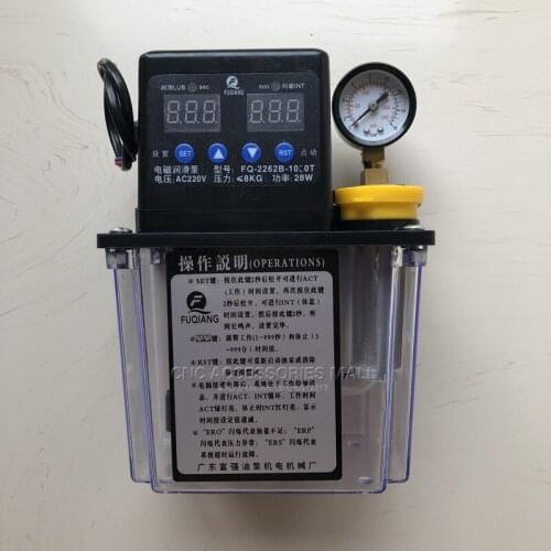 1L 220V/110V AC Electric Auto Lubrication Pump CNC Engraving Router machine Automatic Oil Pump with pressure gauage