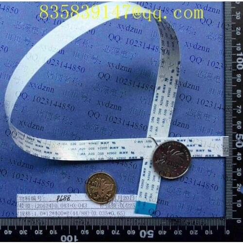 FFC cable 1.0 pitch-12pin-400mm-B opposite direction flexible flat cable ROHS customization is available