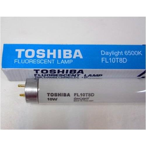 2pcs,TOSHIBA FL10T8D DAYLIGHT 10W fluorescent lamp tube,10WATT 6500K linear bulb,Old code FL10D