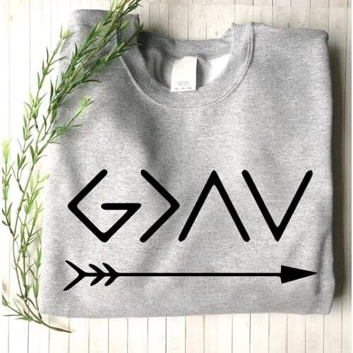 Christian Faith God Is Greater Than The High and The Lows Crewneck Sweatershirt God Is Greater Hoodie Sweatershirt