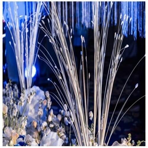 Artificial peacock Grass Simulation phoenix feather Flower flying grass reed leaves onion Grass Bouquet Wedding Party Decoration