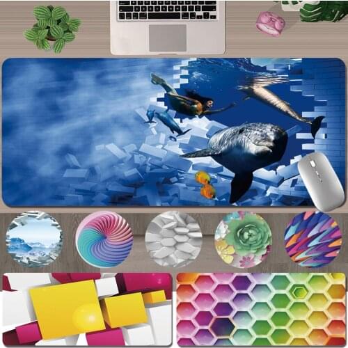 Mousepad PU Leather 3D Pattern Print Series Gaming Desk Mat for Office Desk Accessories Best Smooth Gaming Mouse Pad