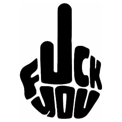 LLY-1055 Cartoon Middle Finger Modelnig Car Decals PVC Fashion Rear Windshield Decoration Waterproof Sunscreen Auto Stickers