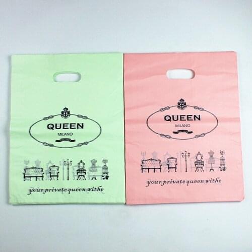 Fashion plastic bag " queen" bags 100pcs/lot 30X40cm Fit clothes or gift packing shopping bags