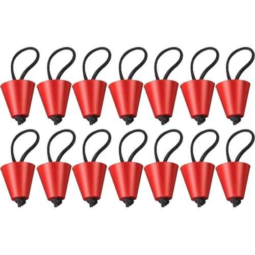 Pack of 14 Universal Kayak Scupper Plug Kit Silicone ​Scupper Drain Holes Stopper Bung with Lanyard for Kayaks Canoes