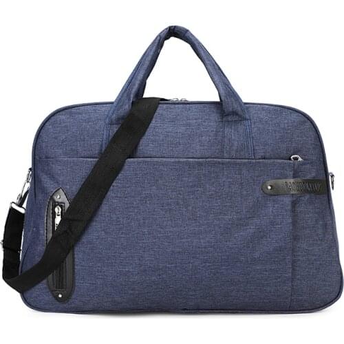 New Solid Color Canvas Fashion Travel Bag Men Travel Bag Business One Shoulder Hand Luggage High Capacity Weekend Sport Pack